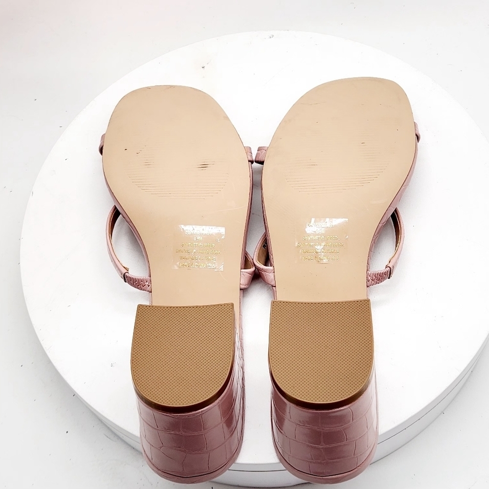 Steve Madden Issy Block Heel Slide Sandal Pink Sz 9.5M - Picture 16 of 16